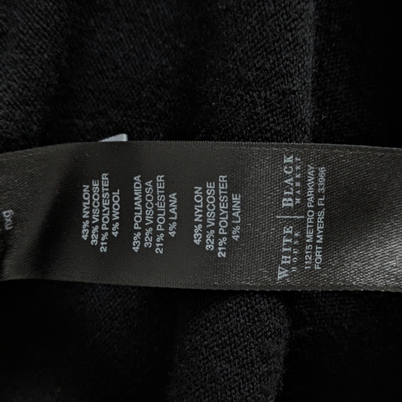 White House Black Market Off The Shoulder Black Knit Sweater Size XL Feminine - Picture 10 of 11